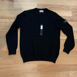 Stone Island Men’s Slim Knit Patch Sweater - XL - Black